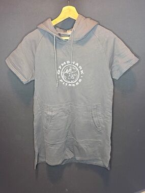 Gymshark Short Sleeve Hoodie Dress in Charcoal